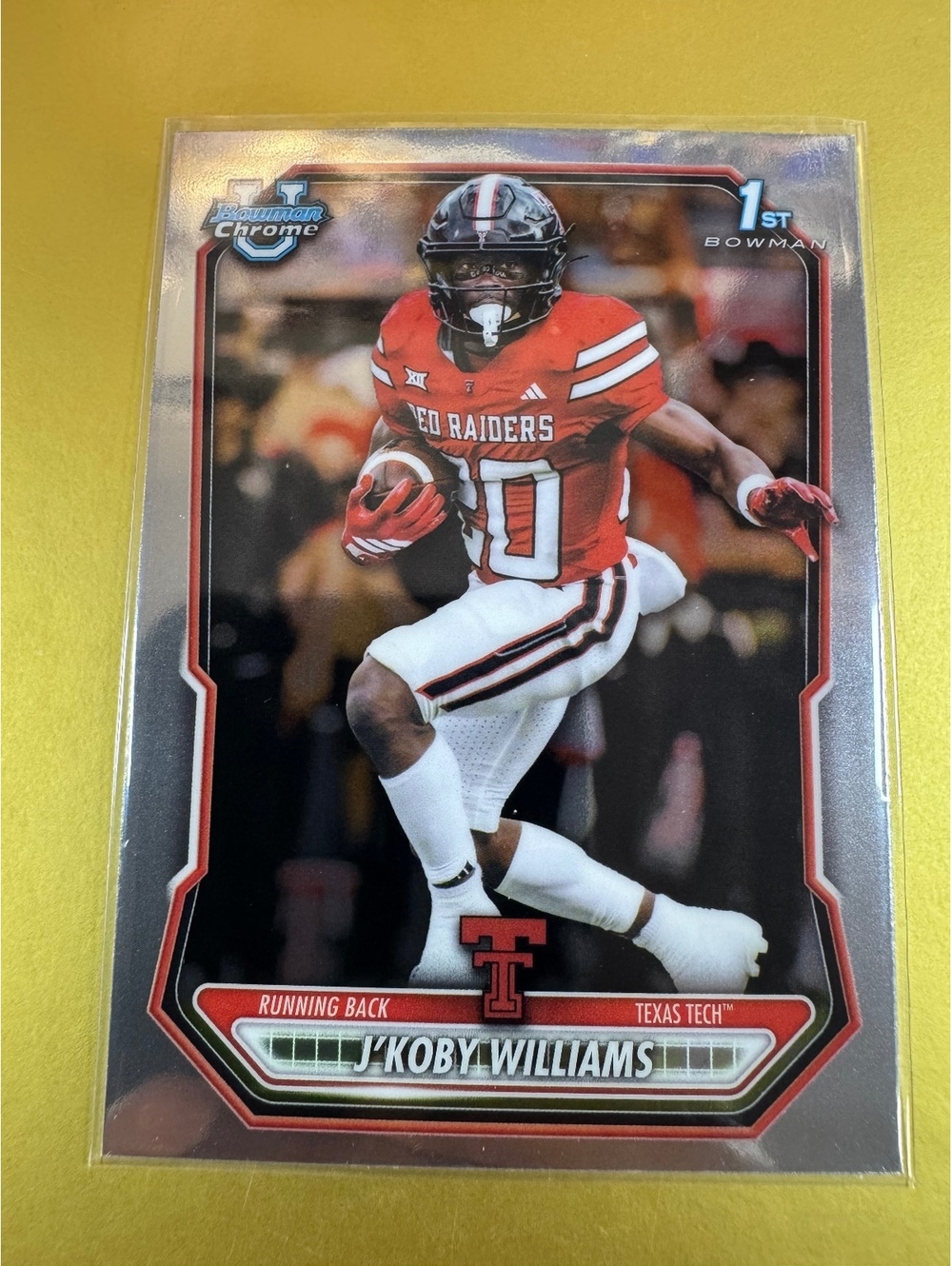 2026 Bowman U Koby Williams Texas Tech Red Raiders Rookie Card